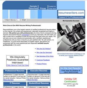 ResumeWriters.com in 2005